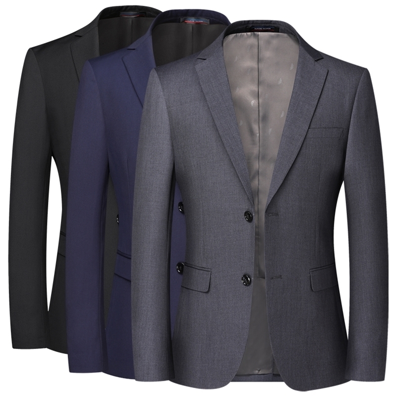 Blazer Mens Fashion Business Solid Color British Style Professional Work Groom Wedding Dress Man Blazer Jacket250822ww