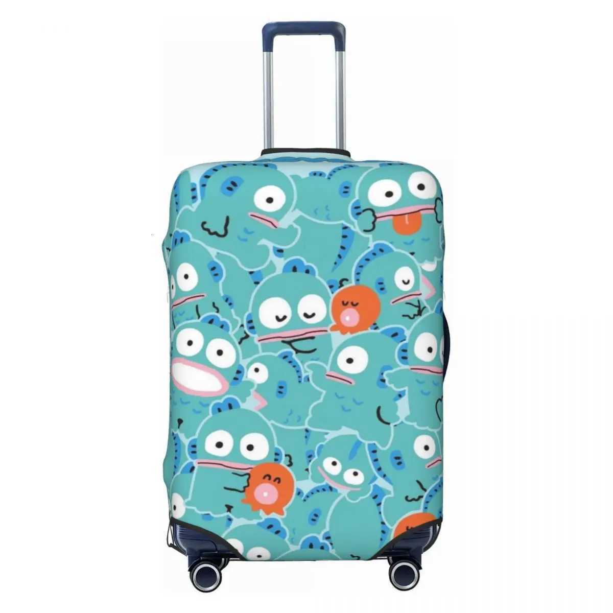 Couvre-bagages de dessins animés Hangyodon personnalisés mignons de couvertures de protection de valise pour 18-32 pouces W250823