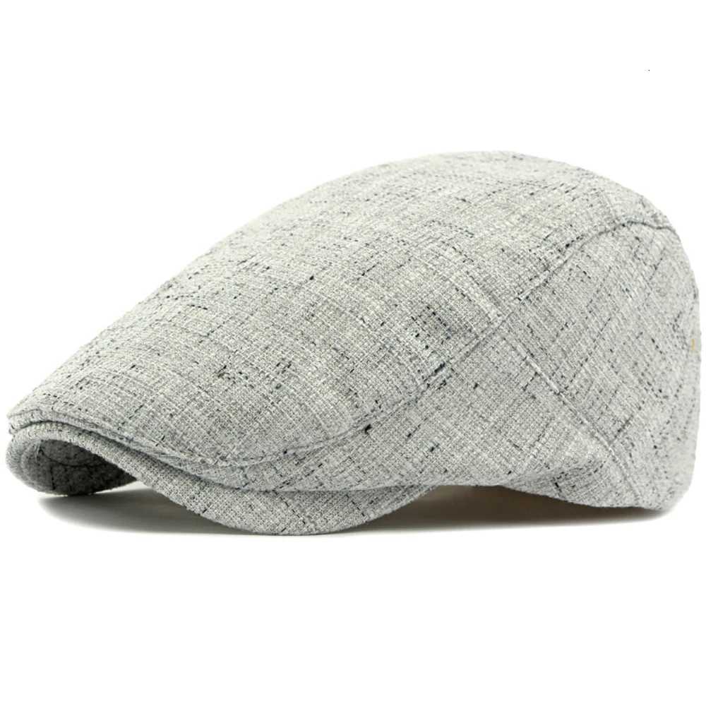 4736 Berets for Men Women Classic Breathable Linen Beret C Vintage Solid Plain Artist Painter Beret Hat Adjust Ivy Flat CXJ250823