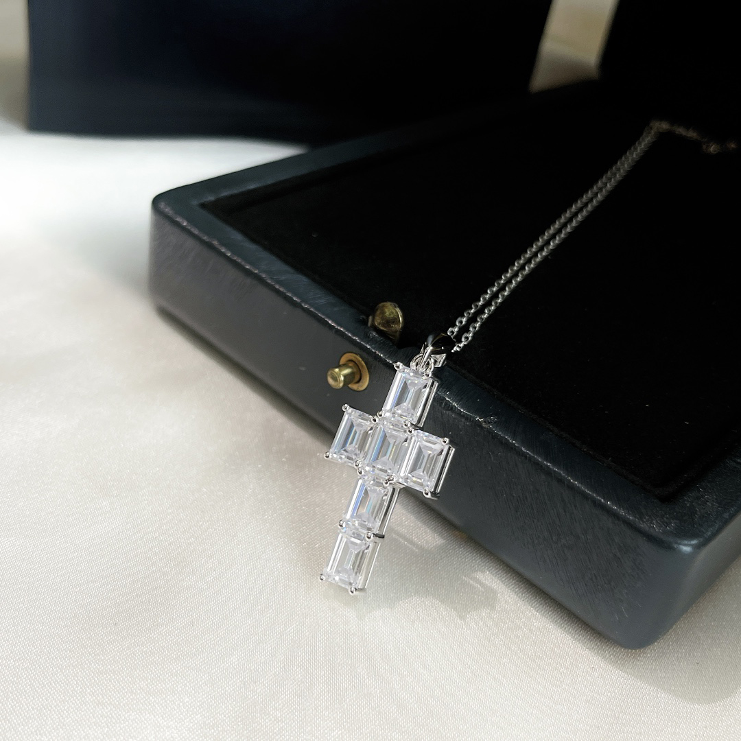 Designer Crystal 925 Silver Jewelry Set Necklace Earrings Top Quality Advanced Materials European size classic style 017