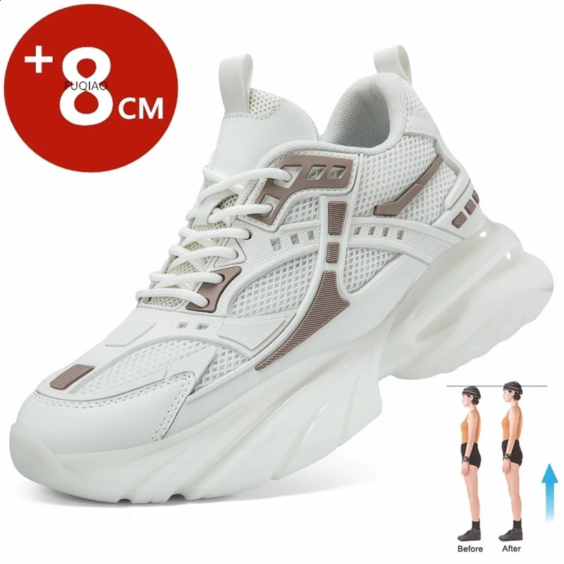 Chaussures d'ascenseur sportives décontractées de haute qualité Hauteur des chaussures papa augmentant pour hommes talons cachés augmente la seme
