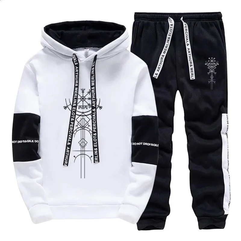 Arrival Mens Tracksuit Hoodies Sweatpants 2 Piece Set Fashion Streetwear Outfit Autumn Daily Casual Sporty Jogger Suit 250822