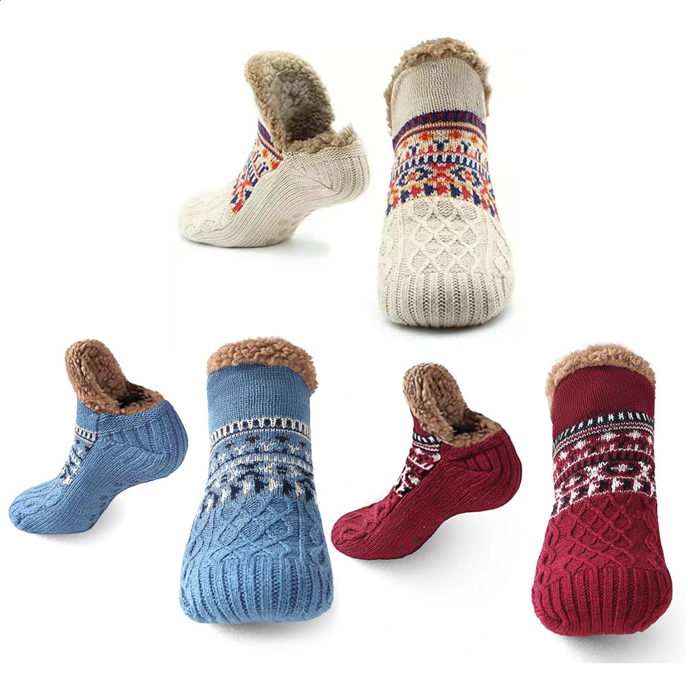Winter Women Warm Mens Socks Thickened Thermal Ski Nonslip Soccer Stockings Indoor Home Floor Slippers Sock for Christmas 250823