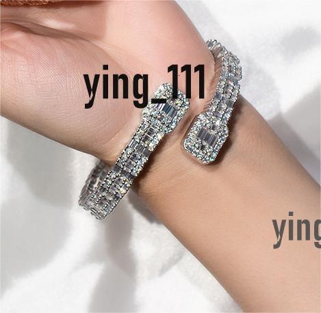 KIBO Iced Out Gold Plated Bracelet Silver Jewelry Men Fine Jewelry Bracelet Bangle Baguette Moissanite VVS Diamond Bracelet Men
