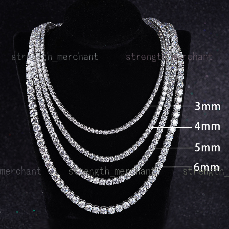 Premium Custom Jewelry Silver Plated White/yellow/rose Gold 4mm Round Moissanite Fancy Gold Tennis Chain