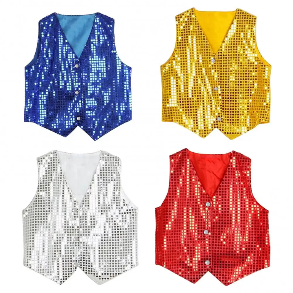 Enfants brillant les paillettes vêtements garçons Étudiants de Noël Performance de Noël Performance Costumes