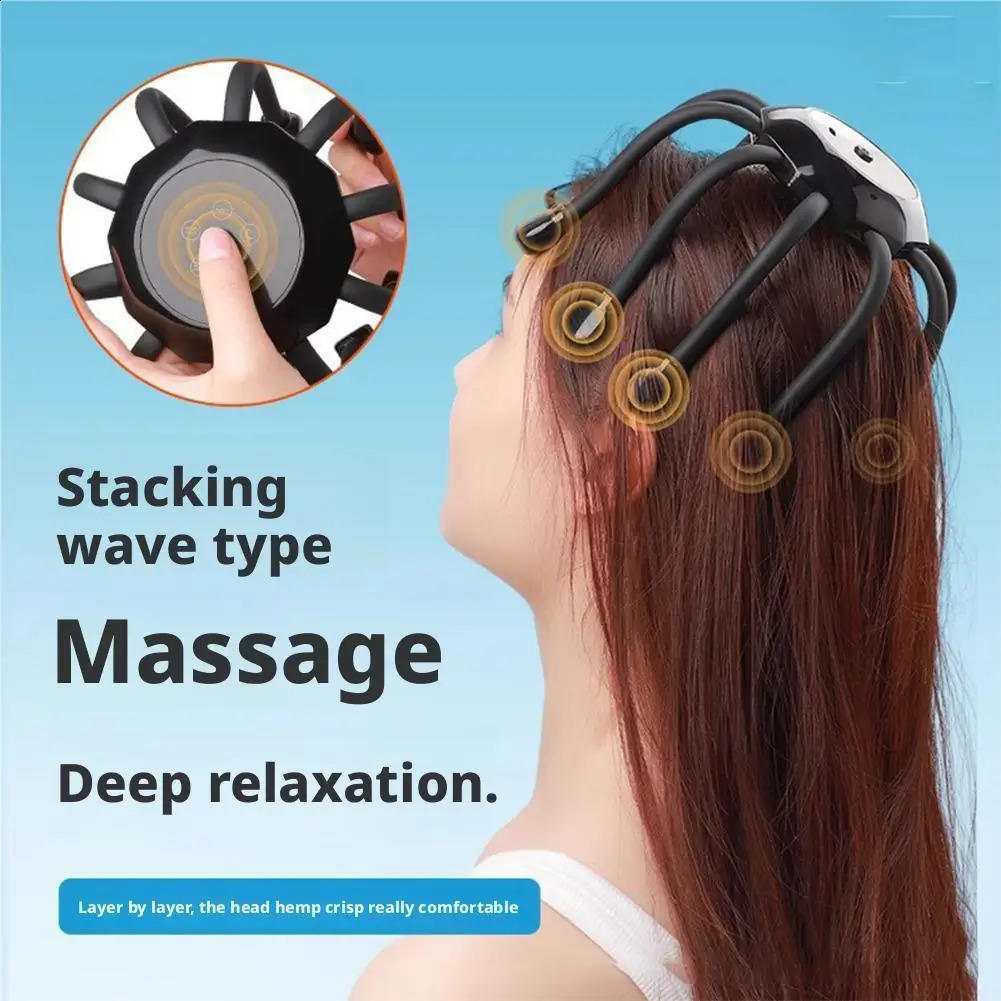 Electric Scalp Massager Cordless Portable Deep Relaxation Tool Relieves Stress For Home Travel Daily Use 250818