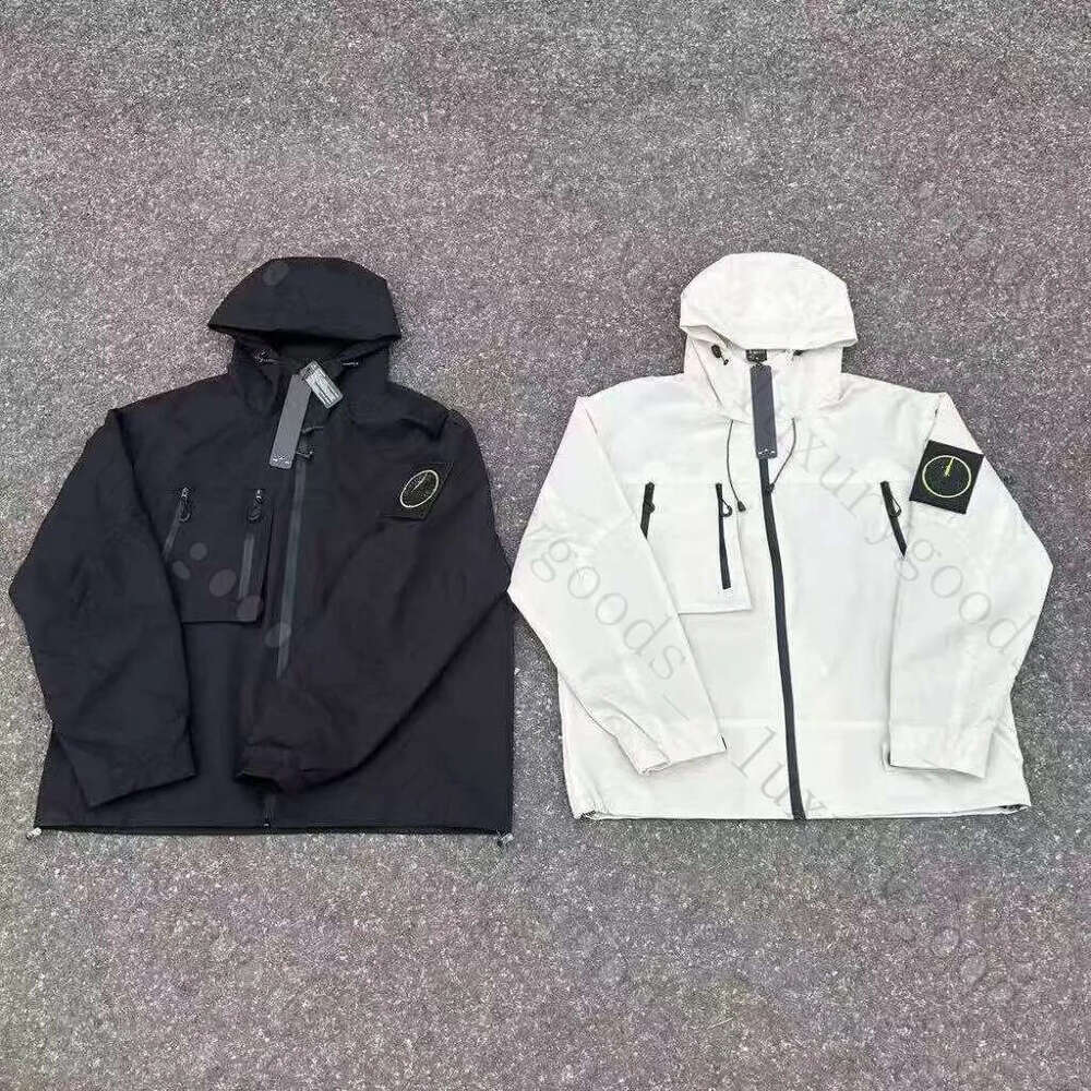 Designer Man Stone Waterproof Jackets Lightweight Windbreaker Coat Outdoor Sports Men Coats for Hiking Golf Fishing Zipper Jacket