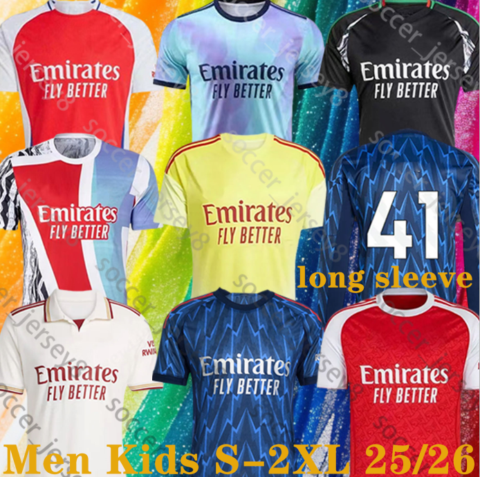 25 26 CALAFIORI SAKA RICE NWANERI soccer jerseys ODEGAARD HAVERTZ Fans Player version ArSeN top Kids kit jersey ZINCHENKO LEWIS-SKELLY 2025 2026-image-909170379