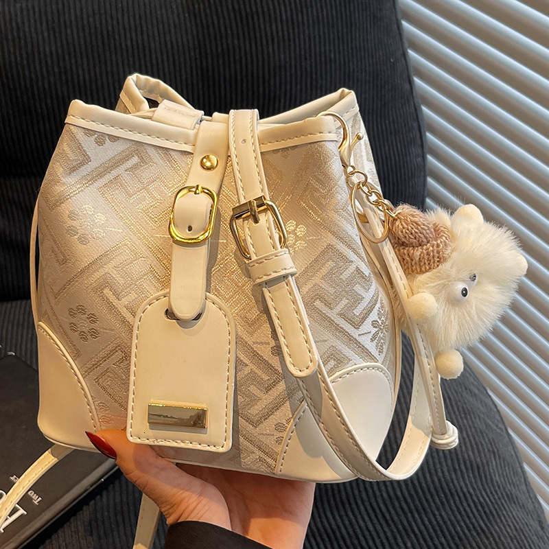 Luxury Brand Designer Bag New Korean Style Trendy Patchwork Bucket Bag Summer 2025 New Fashionable Stylish Women's Shoulder Crossbody Bag