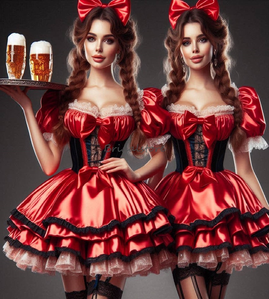 Dark Academia Red With Black Prom Dress Sexy Mini Short Gothic Maid Dress Tiered Vampire Lace Evening Dress Birthday Occasion Costume Formal Cocktai