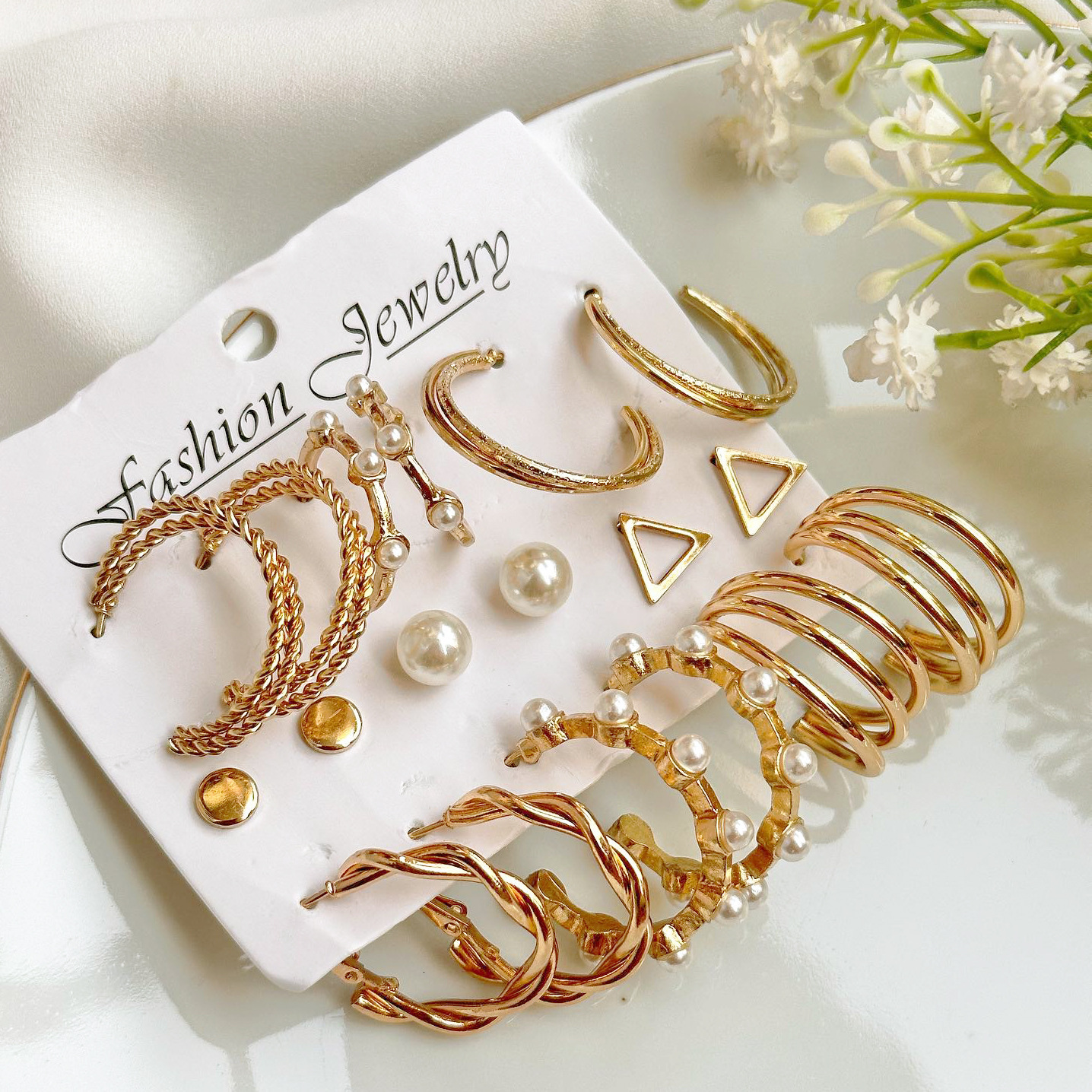 Stud Earrings Pearl for Women Stacking Bridal Shower Artisan Crafted Everyday Formal Event Winter Layering