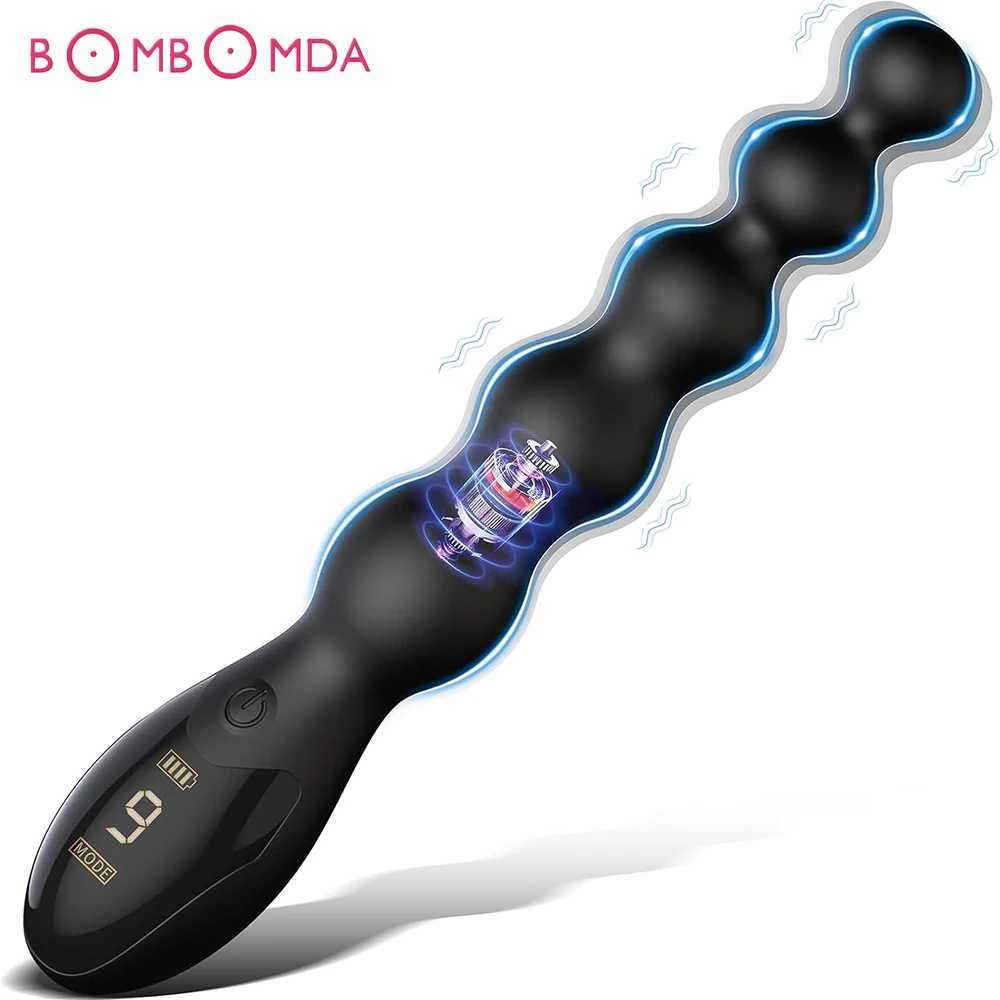 Butt Plug Beads For Women Vibrator Prostate Massager Anal Balls Men Silicone Masturbator With LED Screen gbamboo_IFGQ-image-1099285753