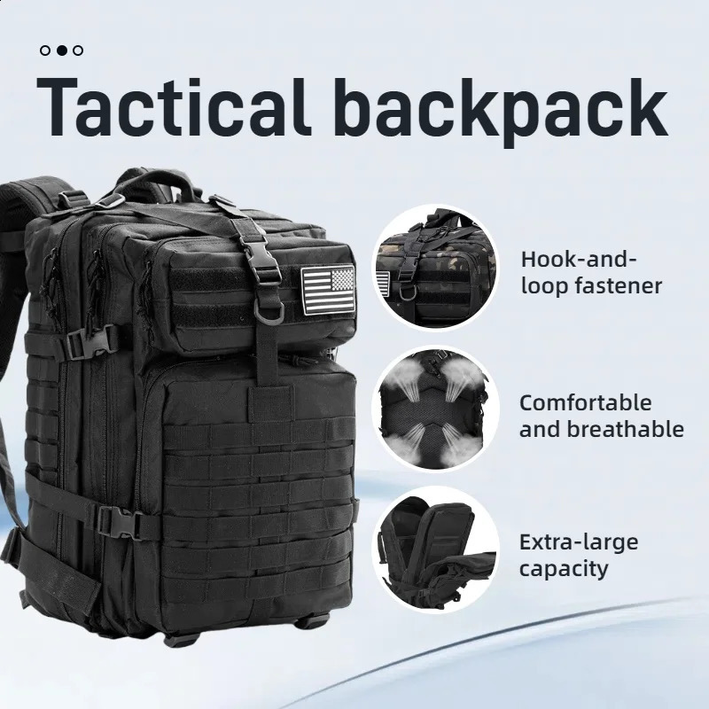 Outdoor tactical dual-shoulder bag casual backpack multi-functional hiking and sports tactical backpack travel large-capacity 250818