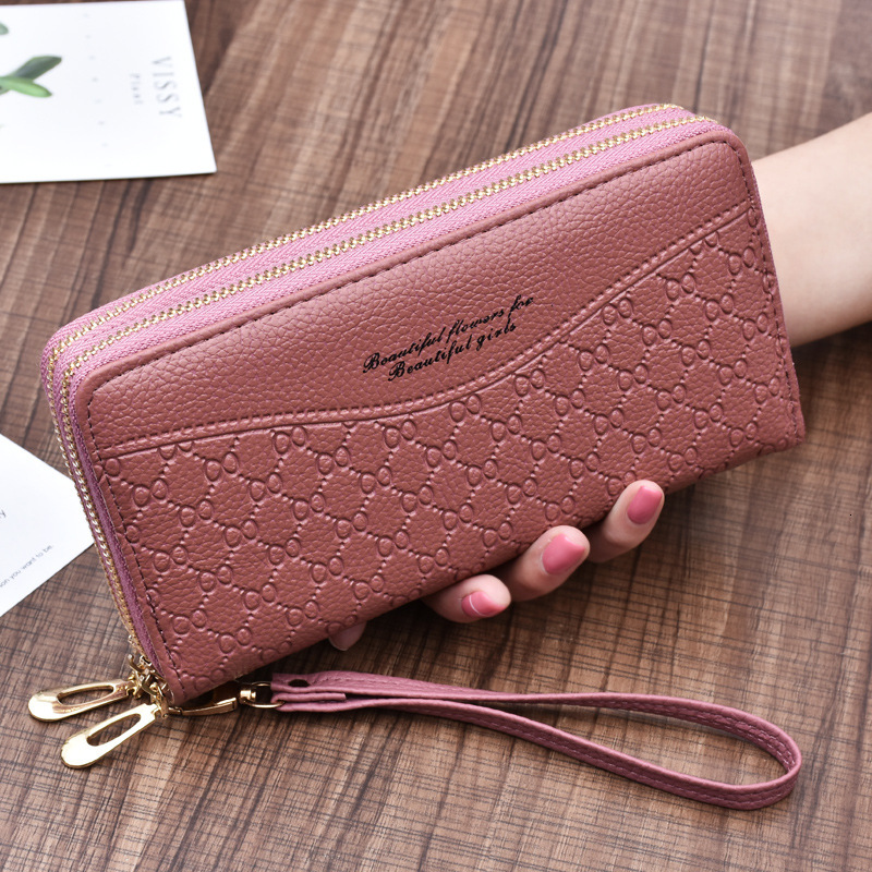 Luxury Brand Designer Bag Wholesale New Women's Wallet European And American Style Long Large Capacity Double Zipper Clutch Wallet Women's