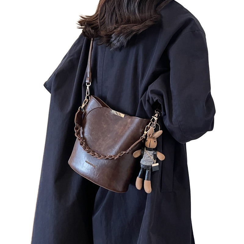 Sac à bandoulière en cuir jaune rose pour femmes, sacoche de Style hiver, nouvelle collection 2026