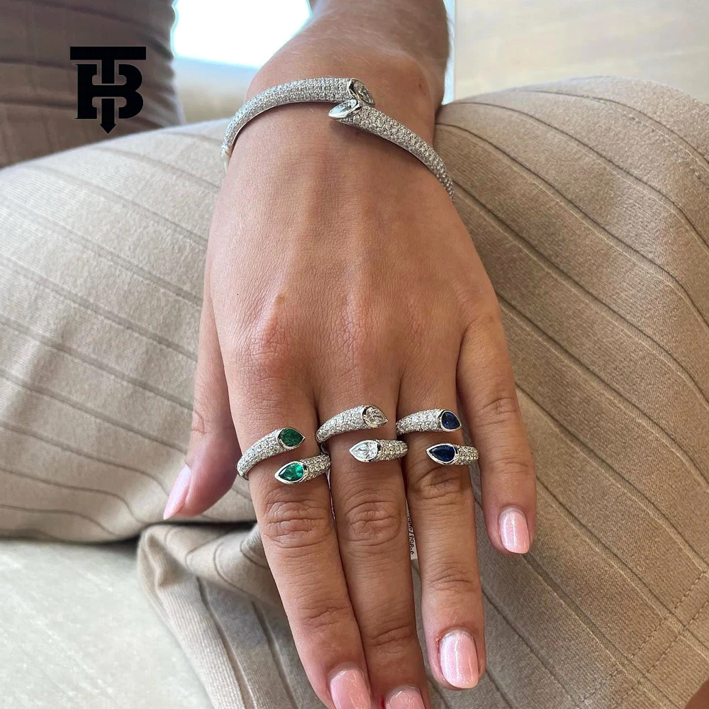 TB BHULAMTE Punk Style Zircon Inlaid Gold And Silver Serpentine Bracelet Fashion Designer Women's Accessories Free Shipping Luxury Jewelry