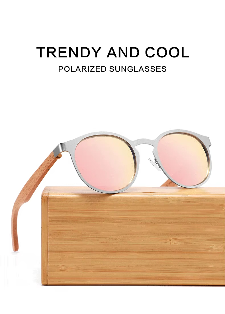 New fashion design custom glasses brand polarized wooden bamboo sunglasses designer sunglasses