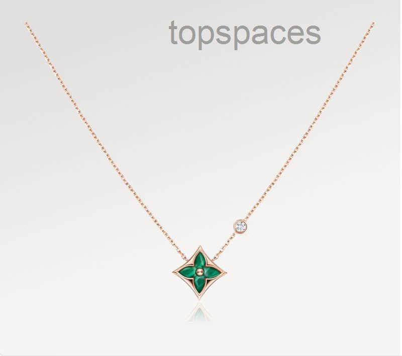 Designer Jewelrys With BOX US EU Luxury Pendant Necklaces Green Pearl Rose Gold Colors Necklace Designer For Women Wedding Engagement Jewelry