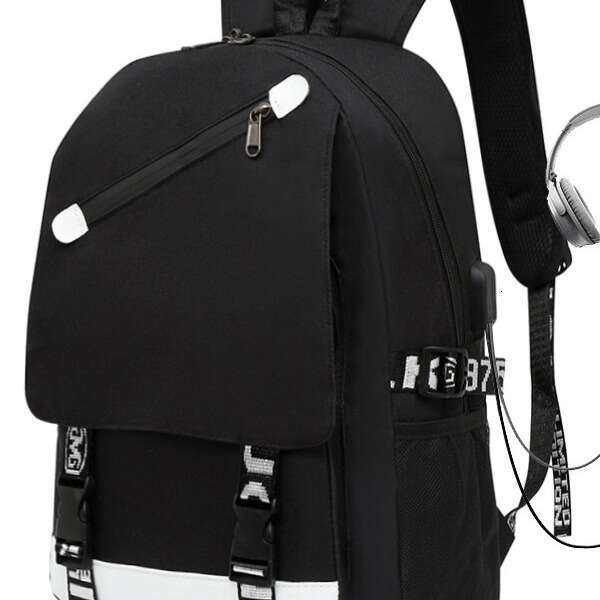 Classic Korean Version USB Student For Boys And Girls, Casual Travel Backpack
