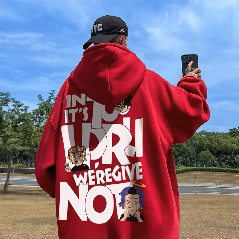 8XL Hoodie Pullover Loose Fit Hip Hop Trendy Singer Alphabet American Mens Clothing And Couple Fashion 250818