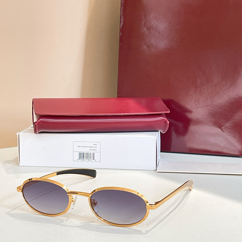 Men Women sunglasses designer oval metal frame 1942 fashion outdoor UV luxury sunglasses classic original box