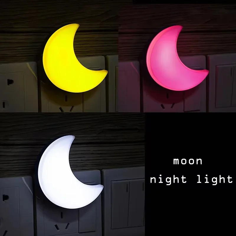 Moon Night Light Plug sur le mur mignon bébé pepperie de pépinière de la lampe de lumière intelligente LED LED NIGHT LET pour les enfants Halway2