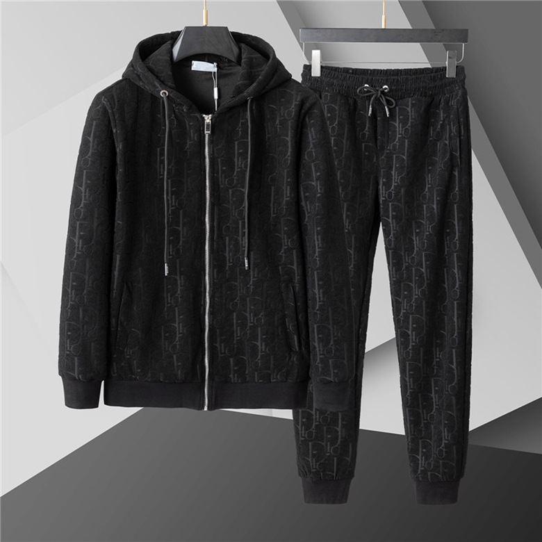 Designer Sportswear à la mode Jacquard Letter Cardigan Mens Jogging Jogging Sweat à sweat d'hiver Automne décontracté Dr Zipper Jacket Pant Slim