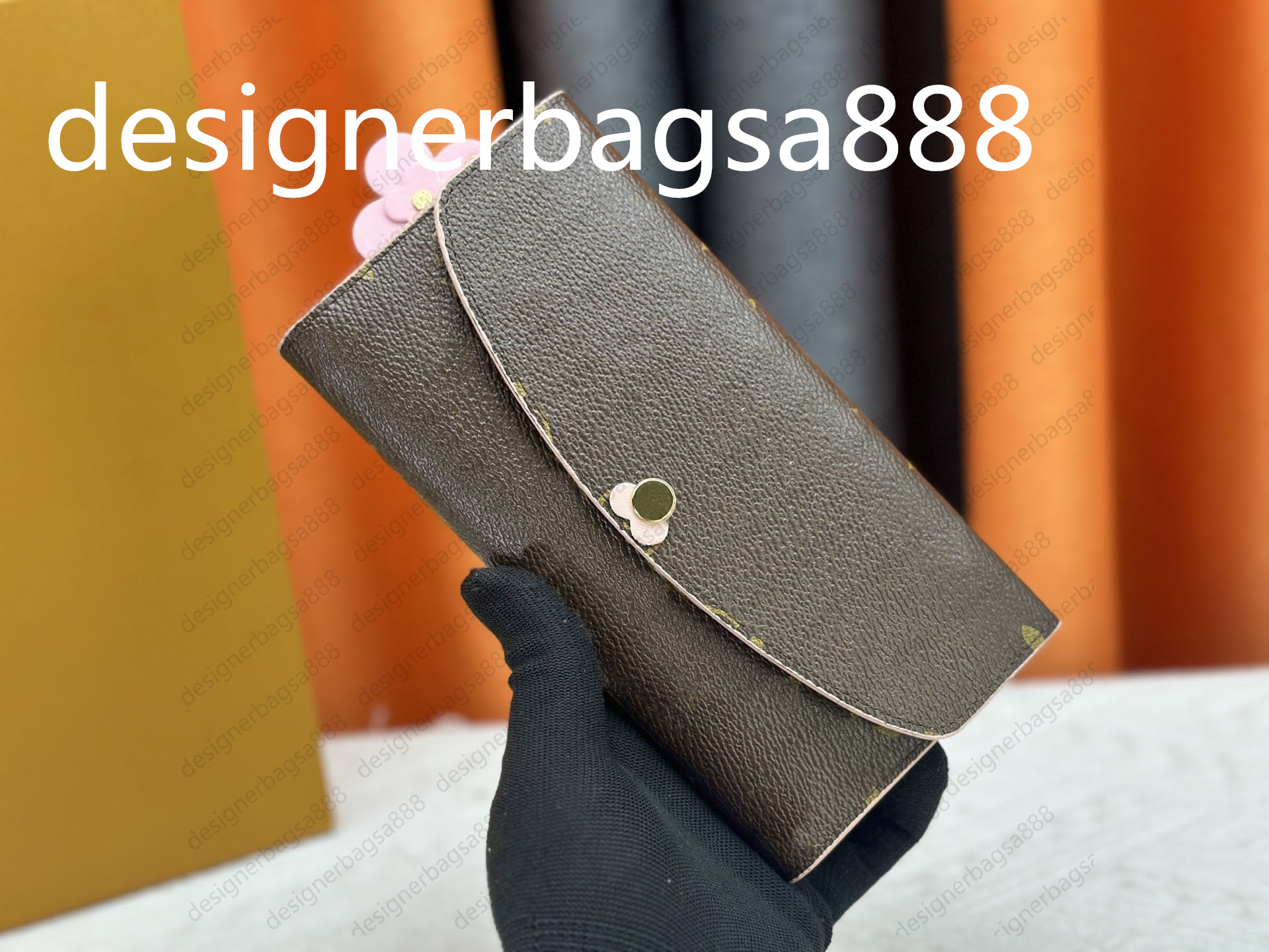 Long wallet designer wallets luxury Emilie purses womens envelope wallet high-quality credit card holder trendy money clutch bags with box M64202 Br