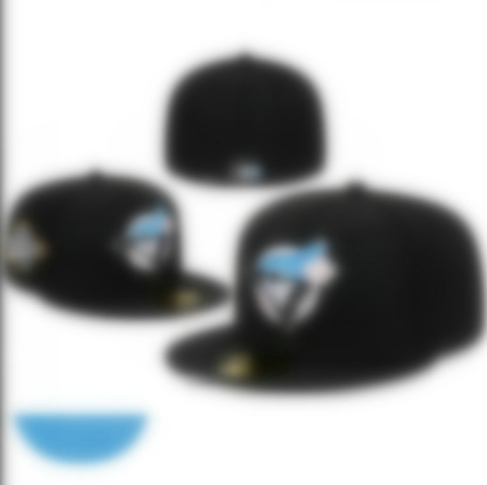 8Baseball Blue Jays 2025 Mens Baseball Team 2024 World Series Champions Full Closed Caps Summer Letter Bone Black Color Casual Sport Flat Fitted Hat