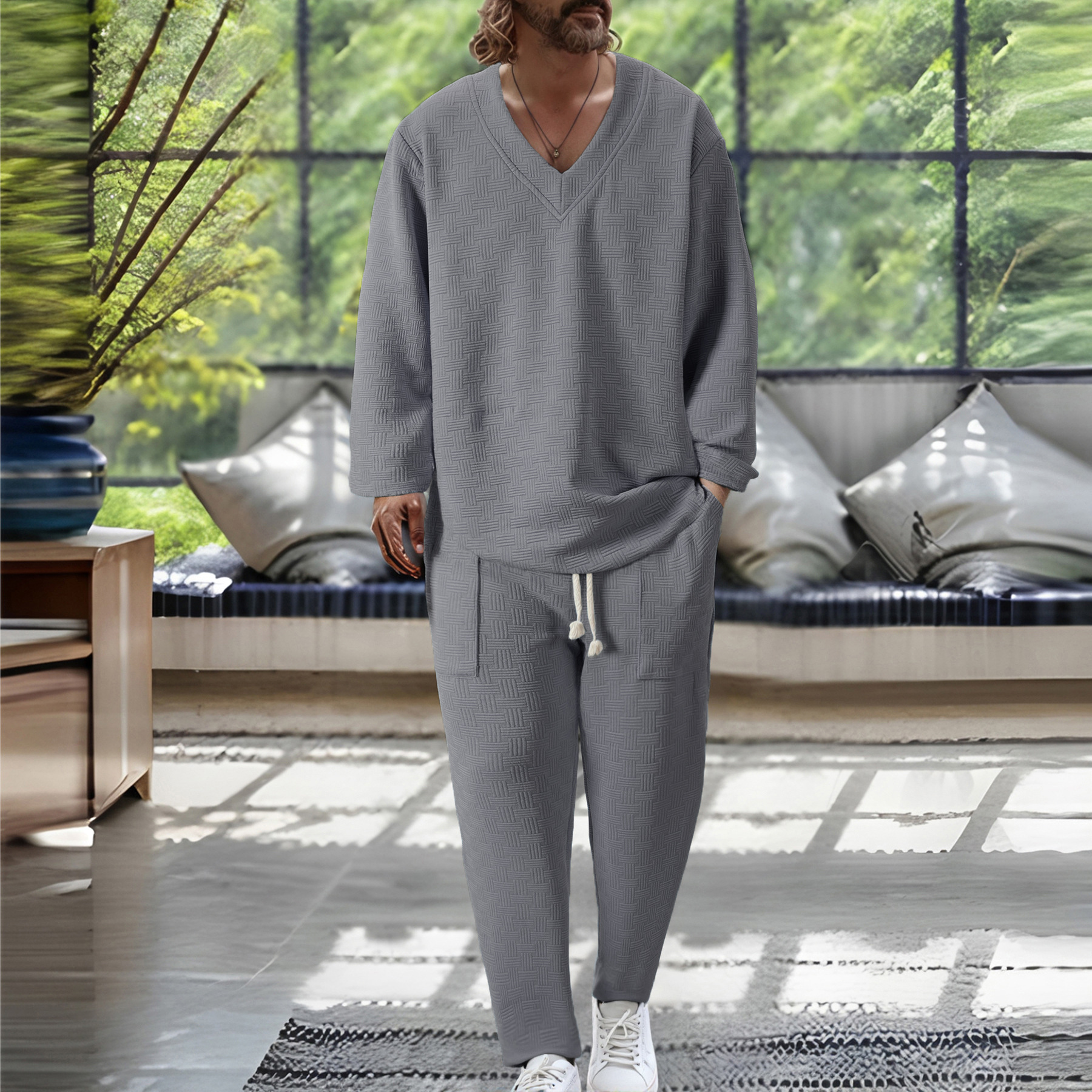 Autumn Designer Suits Mens Hoodie Pants 2 Piece Matching Sets Outfit Clothes for Men tracksuit Sweatshirts Loose Sports Long Pants New Fashion Cloth