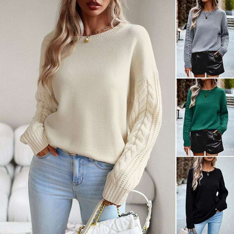 Vêtements pour femmes Round Nou Top à manches à manches longues pour femmes
