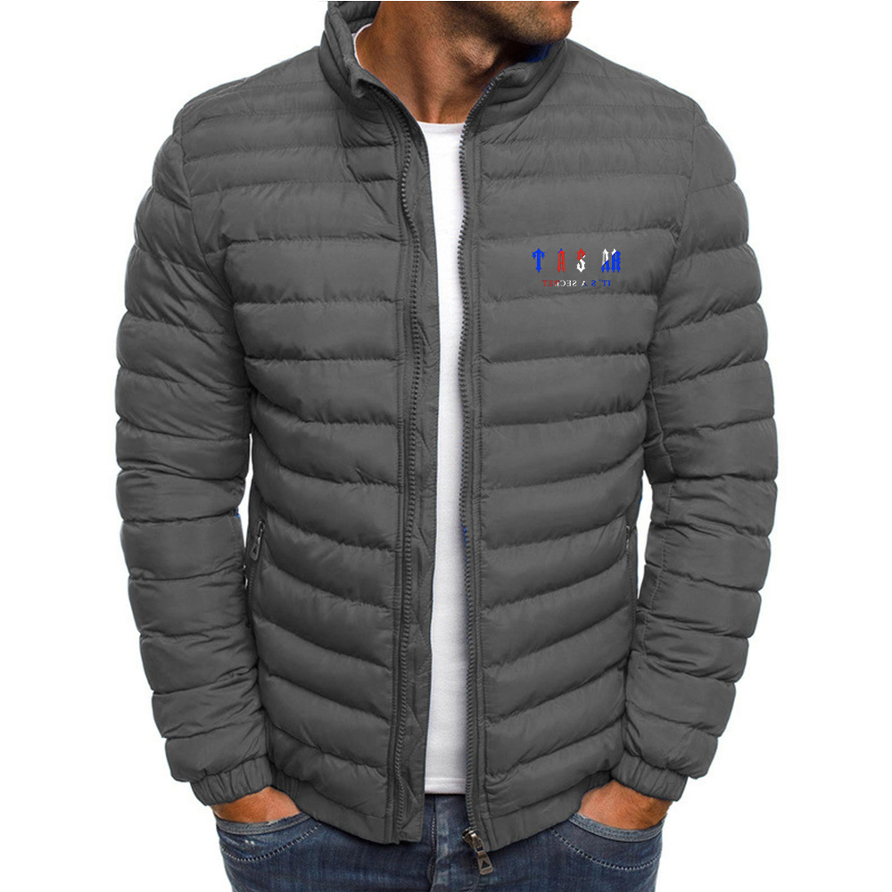 Fashion Jacket Mens Down Parkas Winter Thin And Light Comfortable Windproof Stand Up Collar Warm Cotton Print Trapst Jackets Slim Hoodie Man Zippers