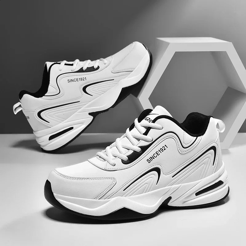 Men Sports Running Shoes Outdoor Walking Soft Casual Sneakers Fashion Leather Sneaker Waterproof Mens Tennis Masculina 250821