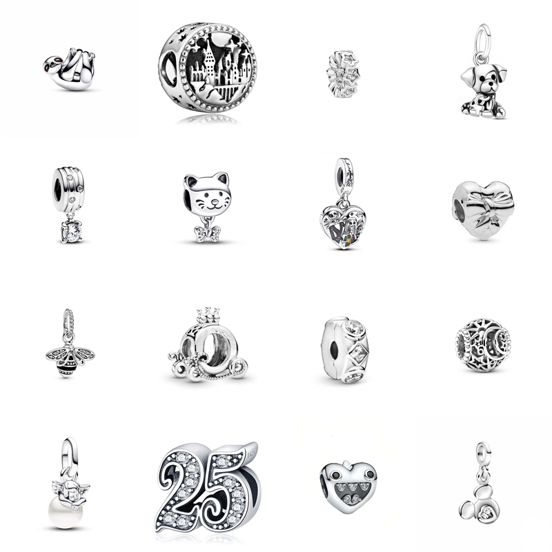 Designer Castle Halloween Animal Bee Digital Love Animal Jewelry DIY Pendant Silver S925 Free Shipping