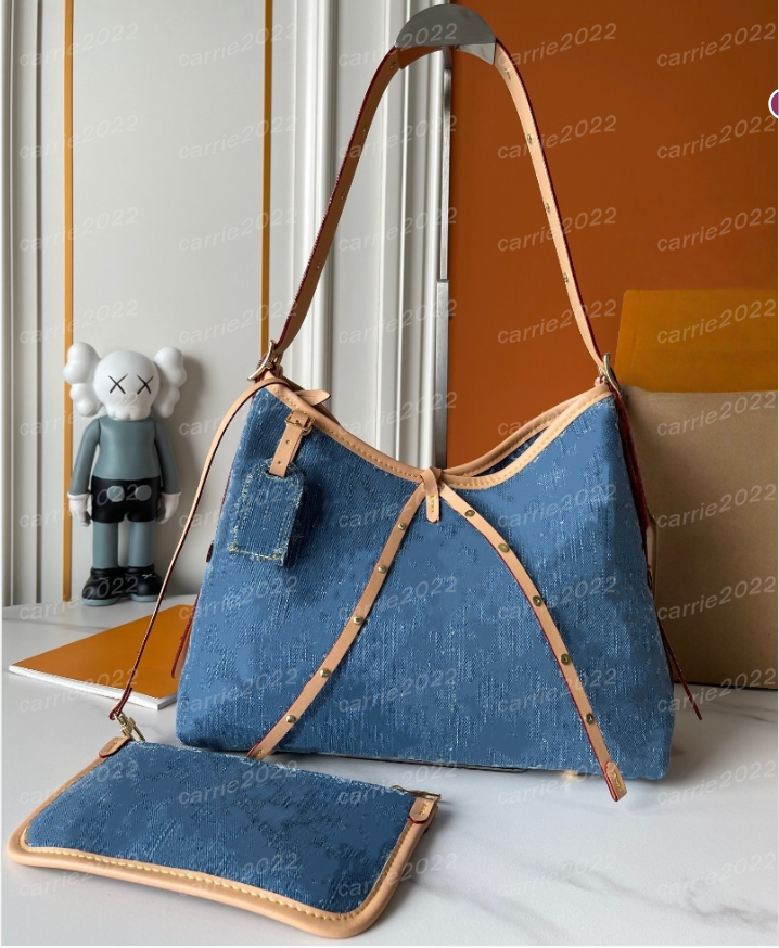 Denim Carryallluxury womens designer bag denim canvas leather tote bags ladies handbag shoulder crossbody wallet carryallShopping bags purse high qu