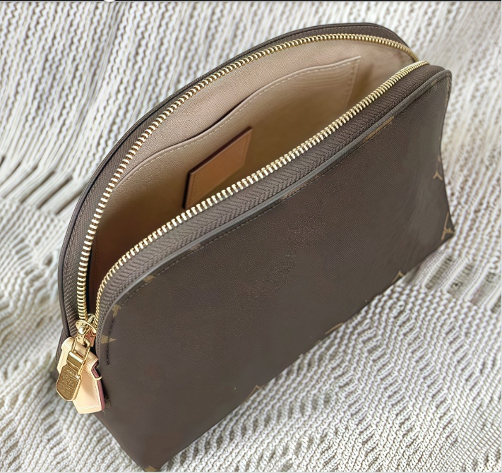 AAAAA Cosmetic Bags Cases women Makeup Bag Classic Luxury designer Double zipper men travelling Toiletry Travel Pouch Wash bag Purses Handbags High