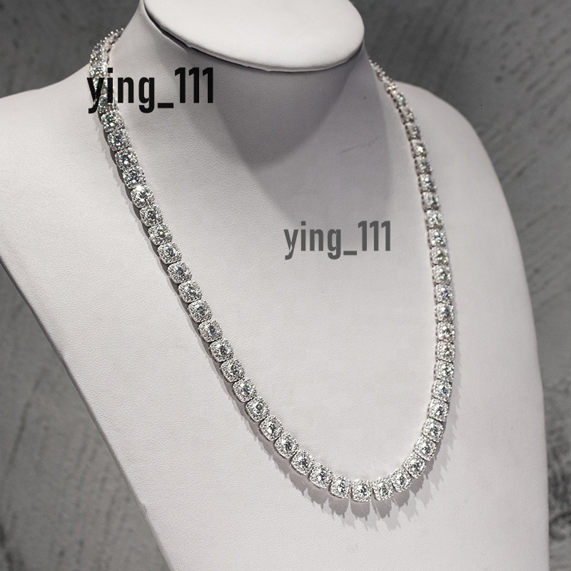 Hip Hop Hot Selling Jewelry 8MM Tennis Chain Iced Out Moissanite Diamond VVS Color 925 Silver Tennis Chain Bracelet Necklace
