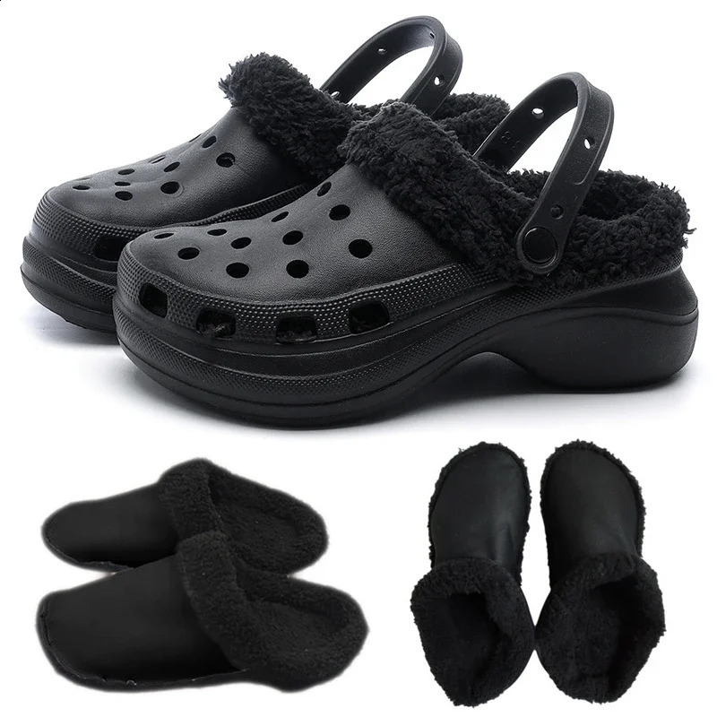 1pair Hole Shoes Velvet Liner Winter Warm Shoes Covers Thickened Soft Shoes Cover Detachable Cotton Sleeve Plush Inner Liner 250821