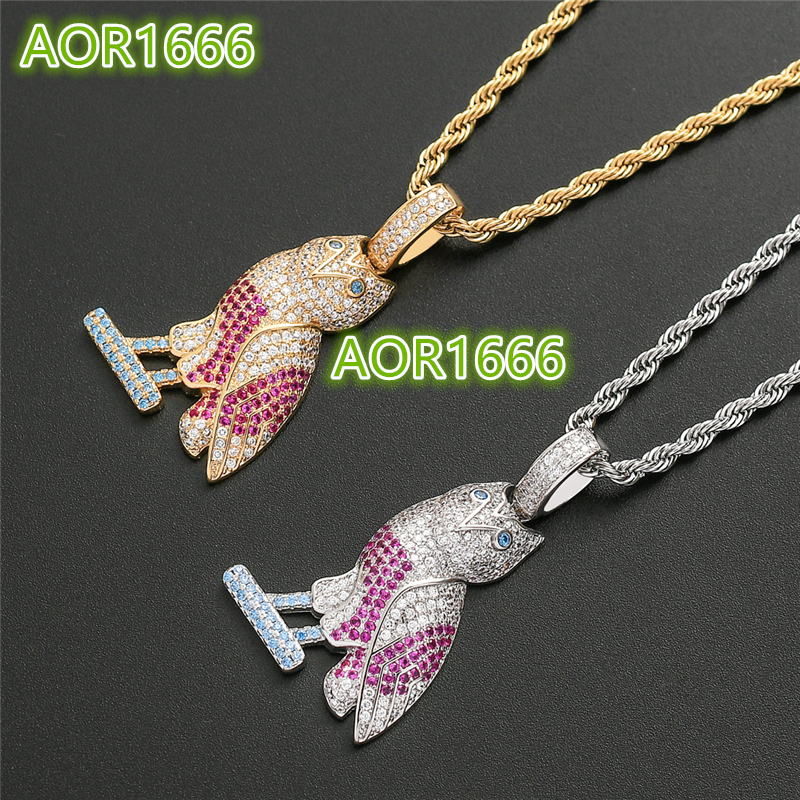 Custom 925 Silver Owl Pendant Necklace with Moissanite Diamond Iced Out Party Gift Pendants Charms