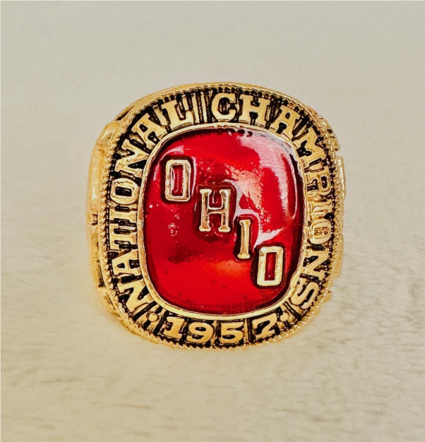 1957 Ohio State National Team Champion Championship Ring With Wooden Display box Men Women Fan Brithday Gift Sport Souvenir Commemorative Ring