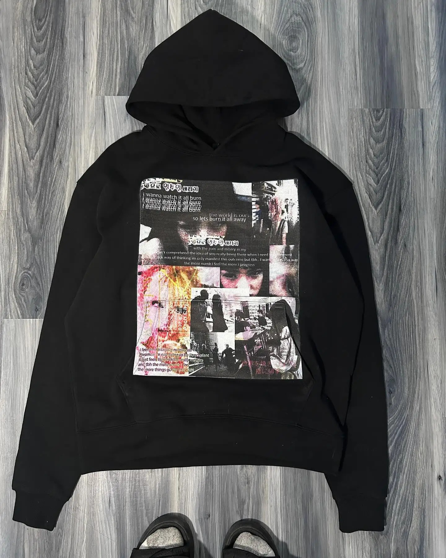 Harajuku Vintage Y2k Casual Letter Print Hoodies Grunge Streetwear Sweatshirt Tops Goth Oversized Hoodie American Men Clothing 250819