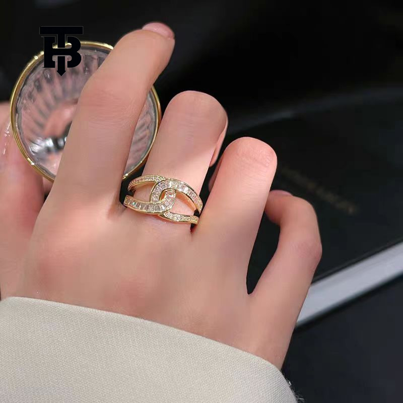 TB BHULAMTE Designer Unique Niche Irregular Geometric U-shaped Surround Ring Fashionable High-end Women's Accessories Free Shipping Elegant Lux