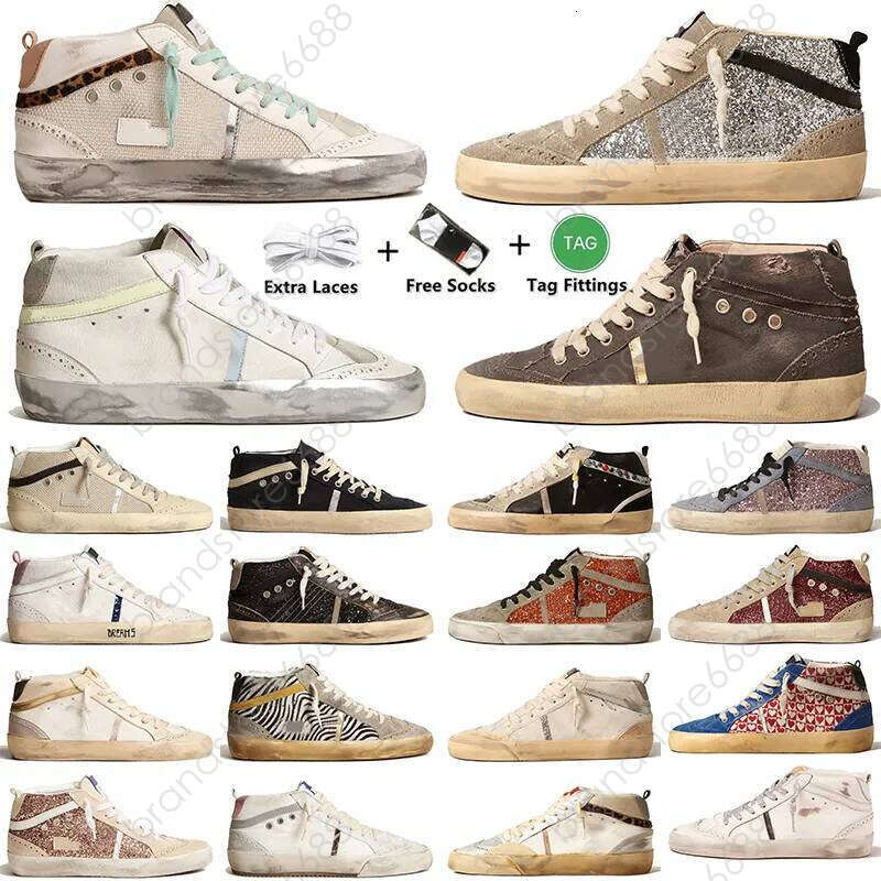Designer Casual Shoes Women Mens SuperStars New Release Ball Star Mid top Shoe Italy Brand Sneakers Classic Famous Dirty Stars Genuine Leather Train