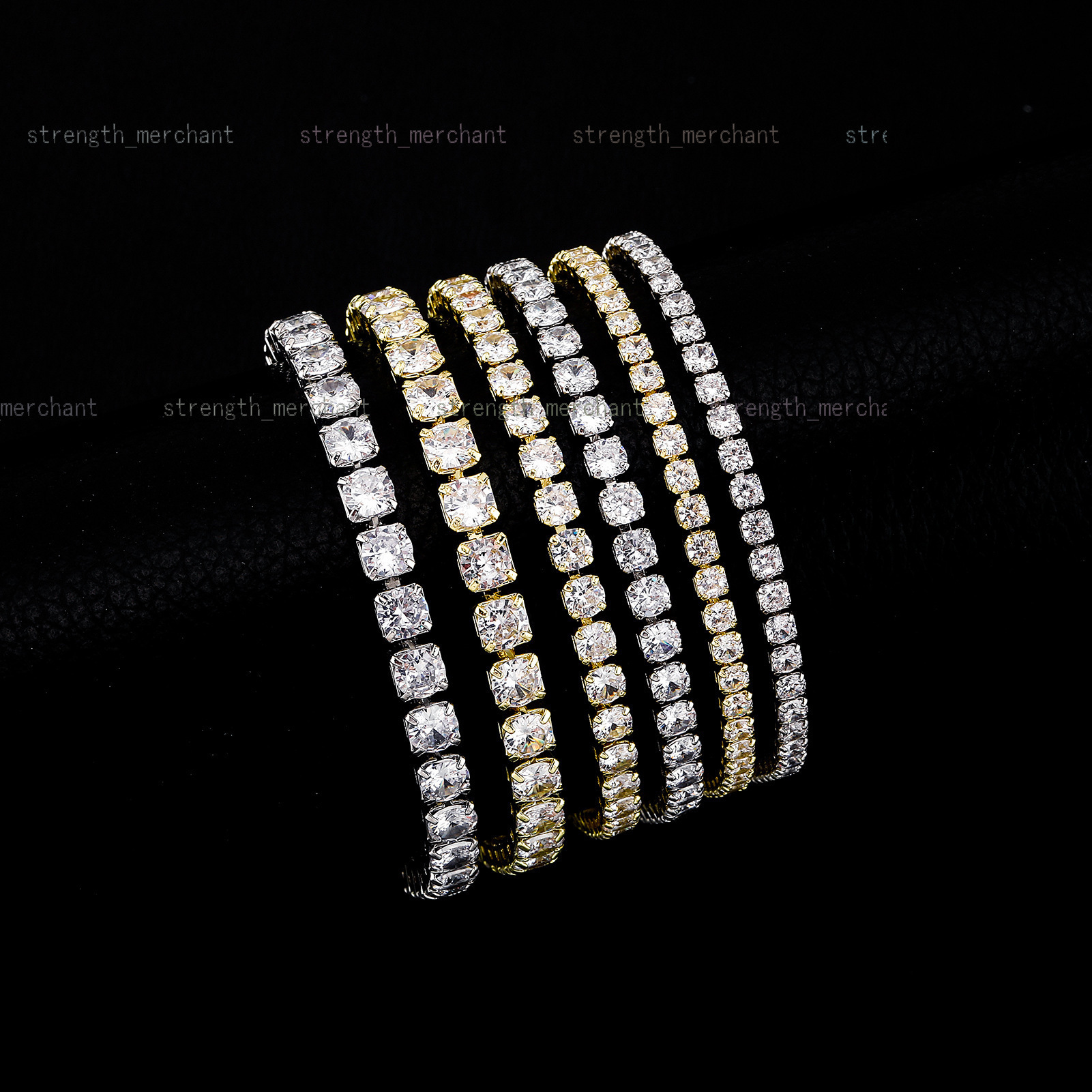 Wholesale Tennis Chain Bracelet 14K Gold Plated 4MM Thin Bracelet High Quality Cubic Zirconia Bracelet for Man Women