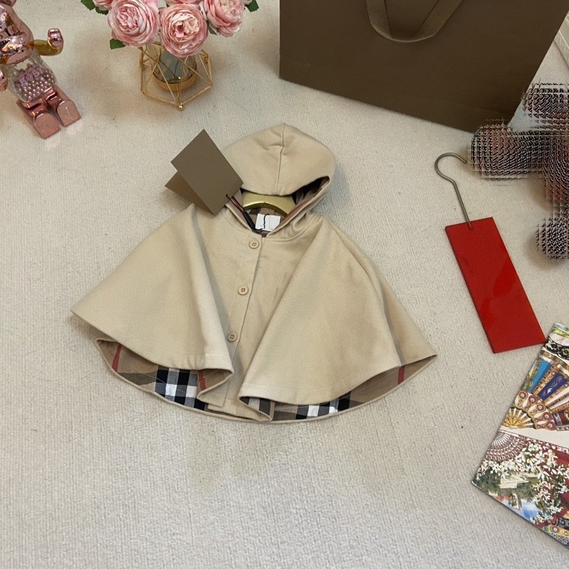 Crape à capuche pour enfants Caisse chaude, Baby Outdoor Clothes Châle Spring and Automne Designer Noubborn Nou veste à vent en laine