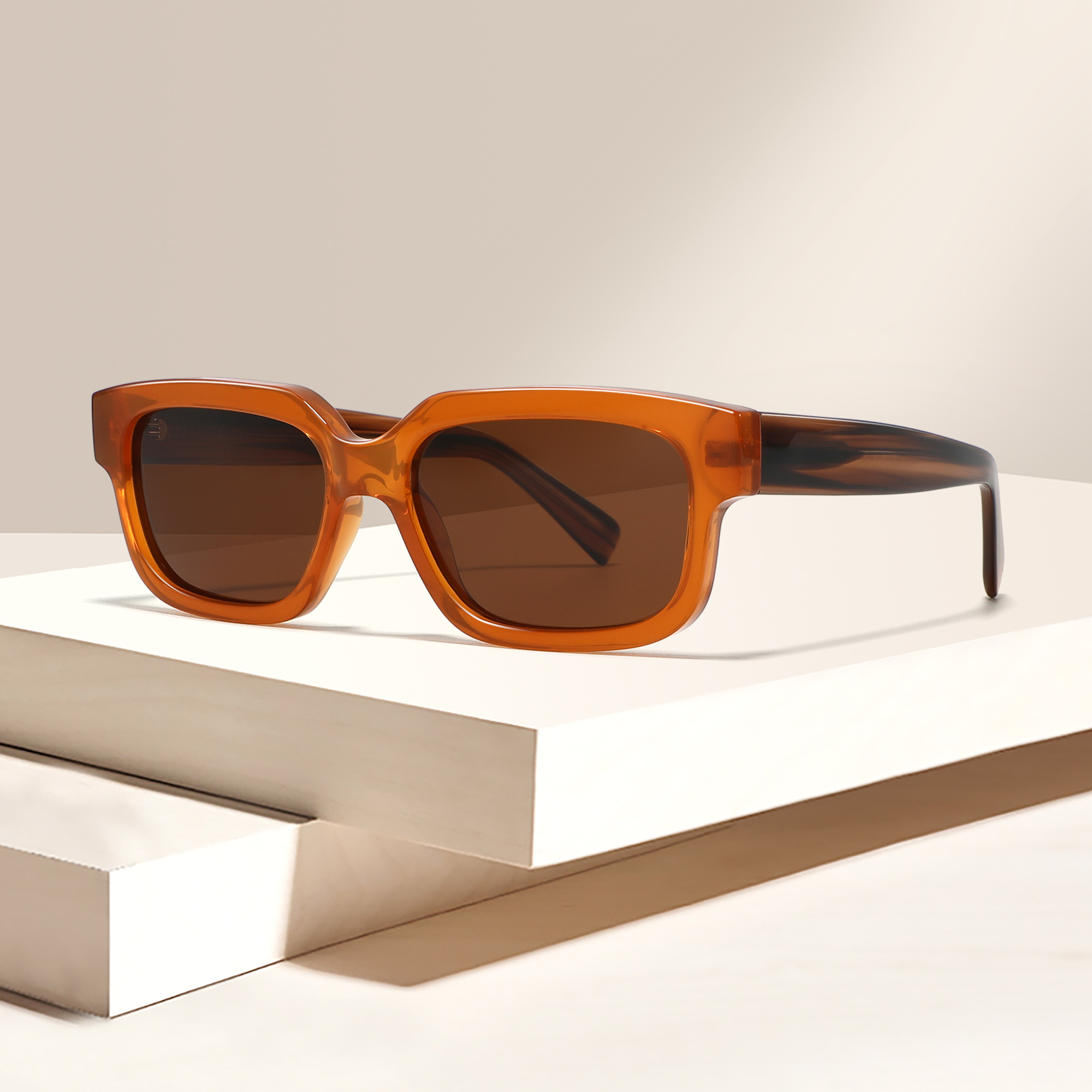 2025 Tiktok fashion Conchen box black sunglasses print your own brand custom logo polarized men's sunglasses.
