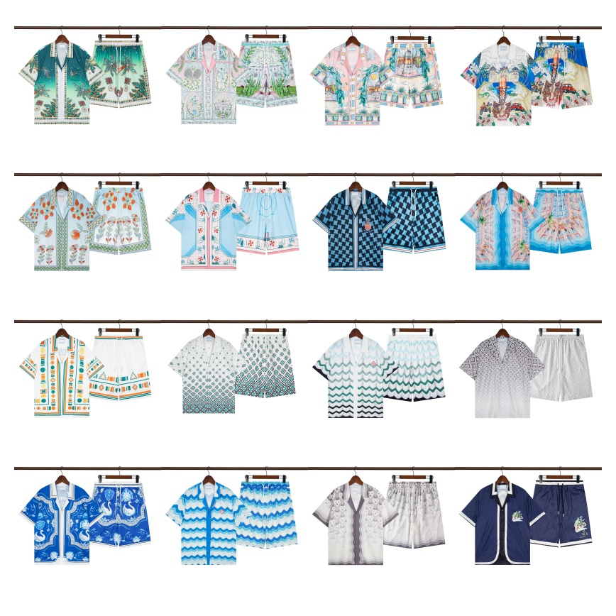 t shirt summer set men mens shorts t shirts set summer designer tracksuit men holiday couple printing casual looseshirt 2 piece set luxury high qual