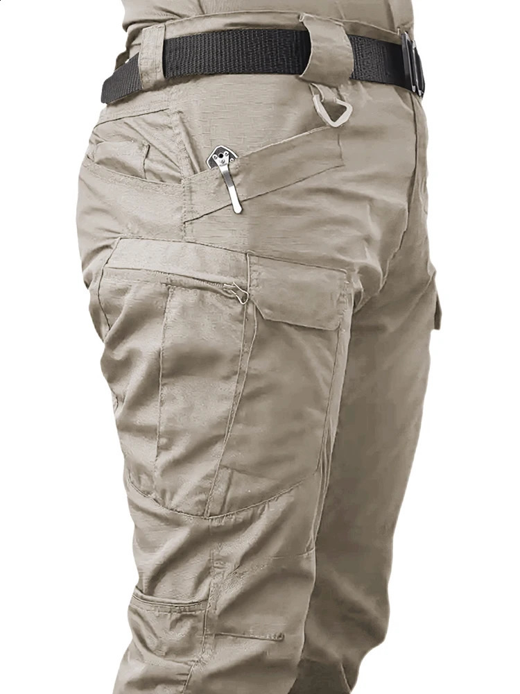 Tactical Cargo Pants Men Outdoor Trousers Multipocket Waterproof Pant Autumn Spring Workwear Hiking 250815