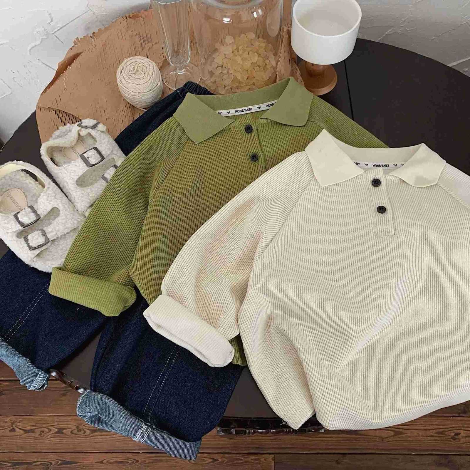 Fashionable and Versatile Spring Style Boys Korean Solid Color Coarse Yarn Hoodie Casual Top M250825